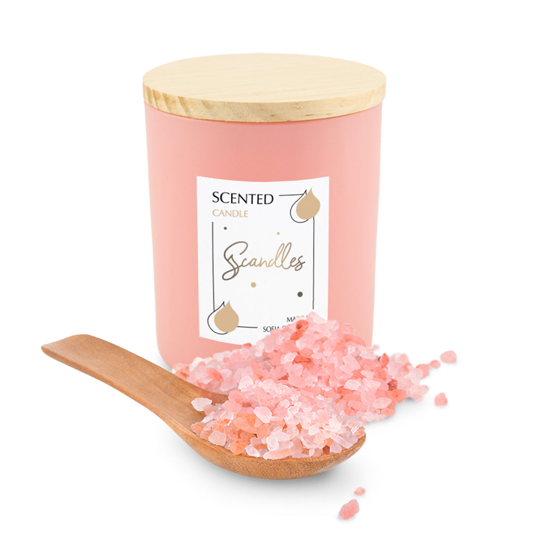 Pink sugar crystals